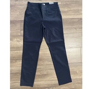 Van Heusen Women's Size 10 Regular Navy Blue Super Stretch Pull On Pants Tapered